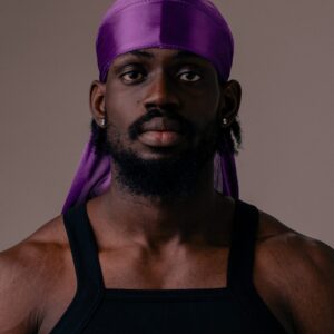 Purple silk durag