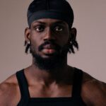 Black silk elastic band wavecap