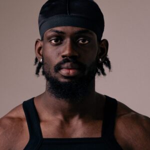 Black silk elastic band wavecap