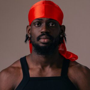 Red silk durag