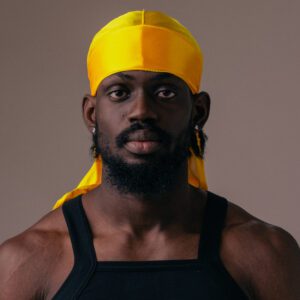 Yellow silk durag
