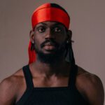 Two toned red black silk durag