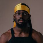 Two toned yellow silk durag